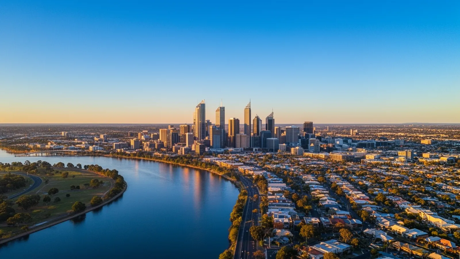 Perth city skyline — corporate & relocation accommodation from Extended Stays